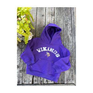 Vikings NFL Team Apparel Fleece Hoodie Purple Sz 3T